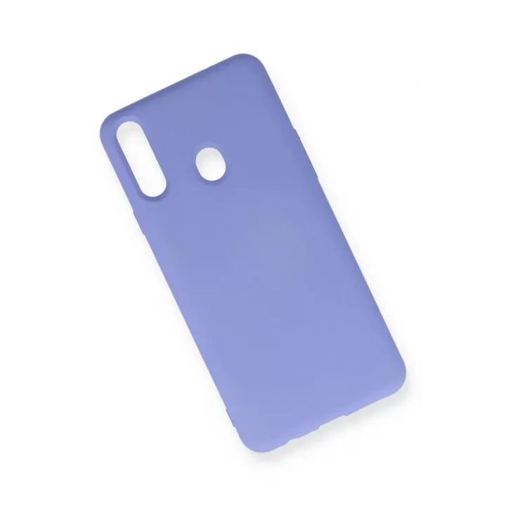 Mey İthalat®  Samsung Galaxy A20S Kılıf Nano içi Kadife Silikon - Lila