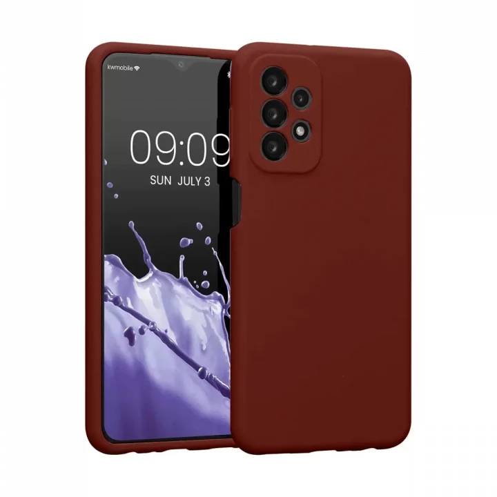 Mey İthalat®  Samsung Galaxy A23 4G Kılıf First Silikon - Bordo