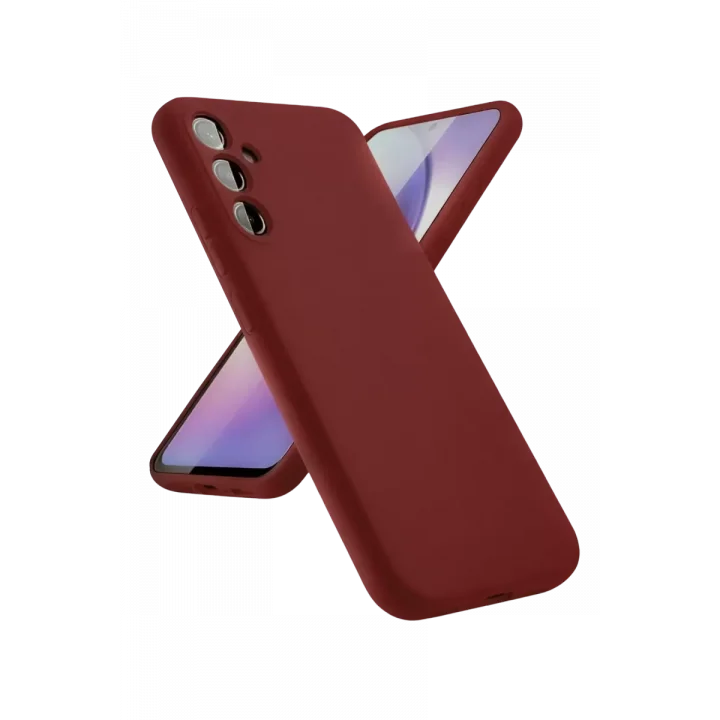 Mey İthalat®  Samsung Galaxy A24 4G Kılıf First Silikon - Bordo