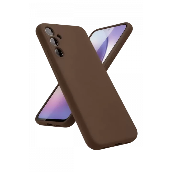 Mey İthalat®  Samsung Galaxy A24 4G Kılıf First Silikon - Kahverengi