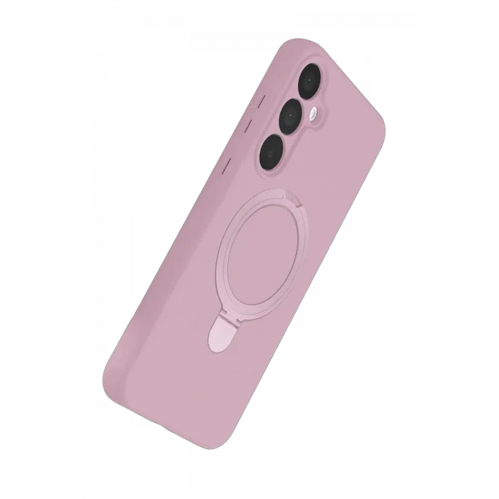 Mey İthalat®  Samsung Galaxy A25 5G Regal Magsafe Standlı Kapak - Açık Pembe