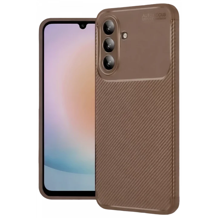 Mey İthalat®  Samsung Galaxy A27 5G Auto Focus Karbon Kapak - Kahverengi