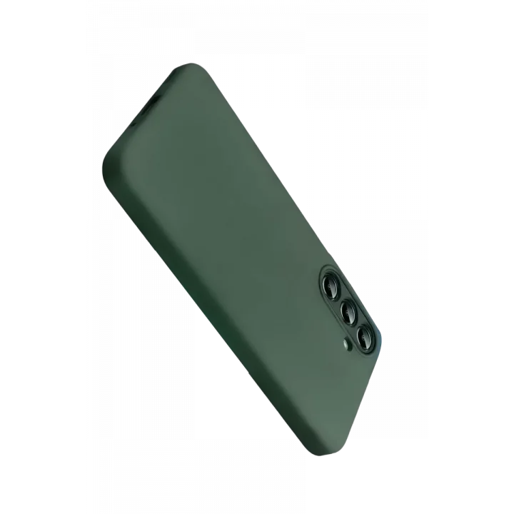 Mey İthalat®  Samsung Galaxy A27 5G Nano içi Kadife Silikon - Koyu Yeşil