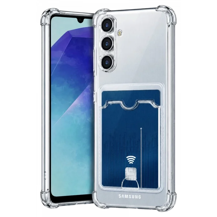 Mey İthalat®  Samsung Galaxy A27 Kılıf Kart Şeffaf Silikon - Şeffaf