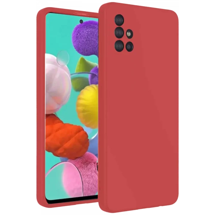 Mey İthalat®  Samsung Galaxy A31 Kılıf Nano içi Kadife Silikon - Kiremit