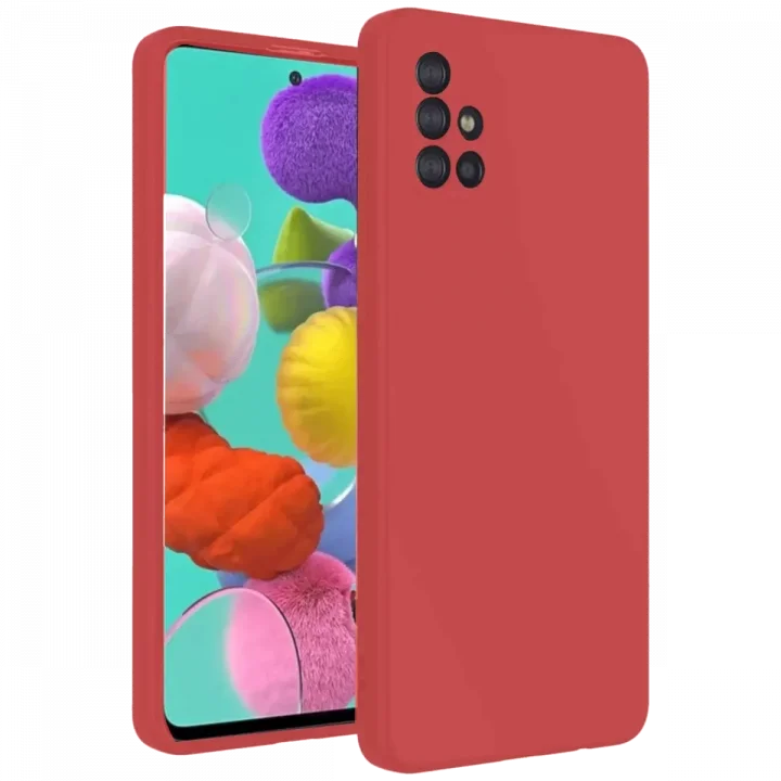 Mey İthalat®  Samsung Galaxy A31 Kılıf Nano içi Kadife Silikon - Kiremit