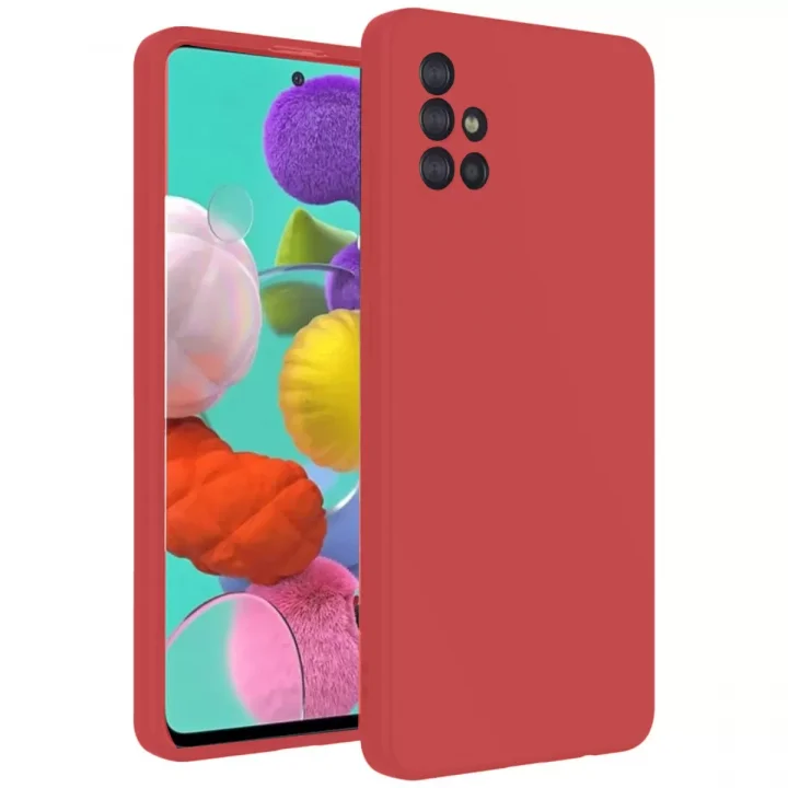 Mey İthalat®  Samsung Galaxy A31 Kılıf Nano içi Kadife Silikon - Kiremit