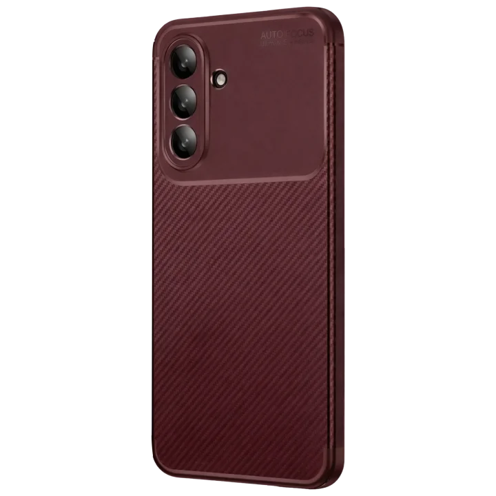 Mey İthalat®  Samsung Galaxy A36 Kılıf Auto Focus Karbon Kapak - Bordo