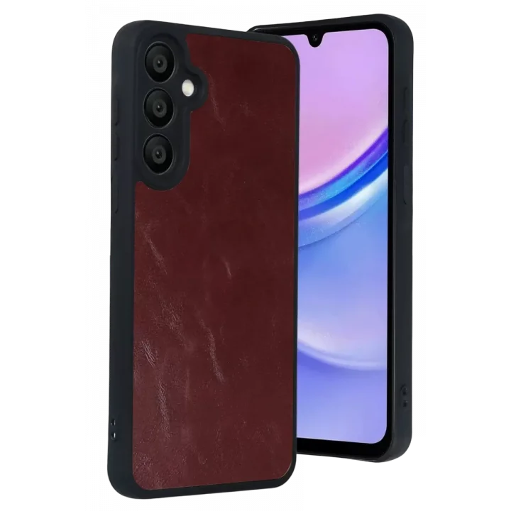 Mey İthalat®  Samsung Galaxy A37 5G Aras Deri Kapak - Bordo