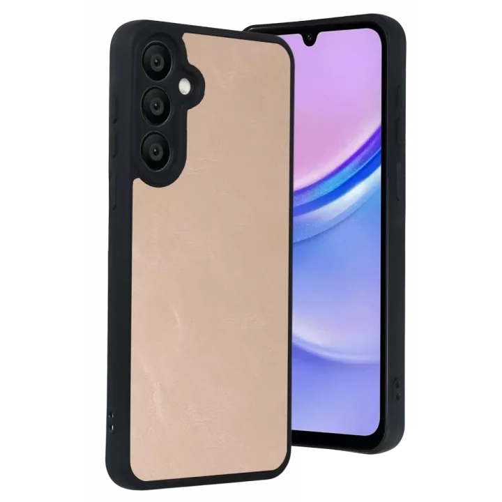 Mey İthalat®  Samsung Galaxy A37 5G Aras Deri Kapak - Pudra