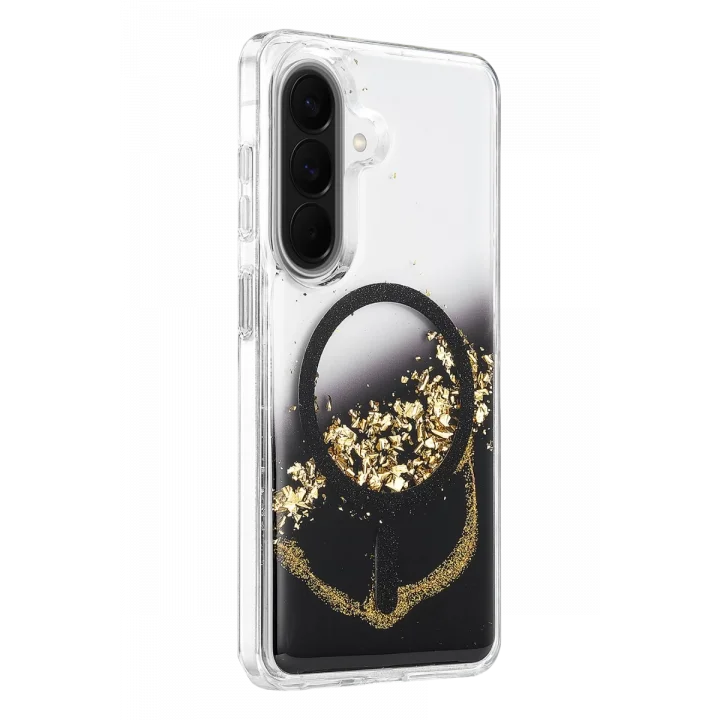 Mey İthalat®  Samsung Galaxy A37 5G Lotus Simli Magsafe Kapak - Siyah