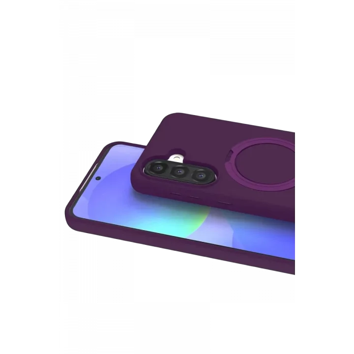 Mey İthalat®  Samsung Galaxy A37 5G Regal Magsafe Standlı Kapak - Derin Mor