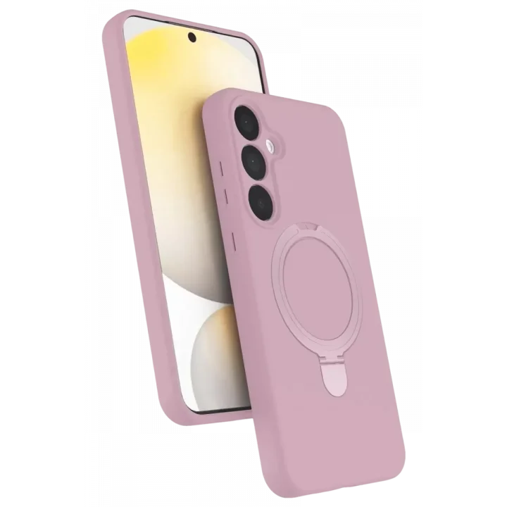 Mey İthalat®  Samsung Galaxy A55 5G Regal Magsafe Standlı Kapak - Açık Pembe