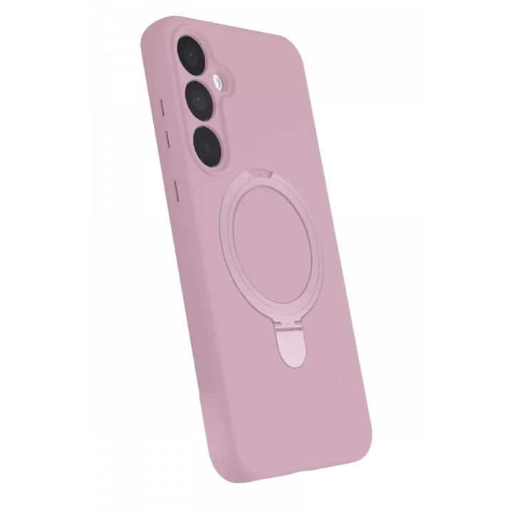 Mey İthalat®  Samsung Galaxy A55 5G Regal Magsafe Standlı Kapak - Açık Pembe