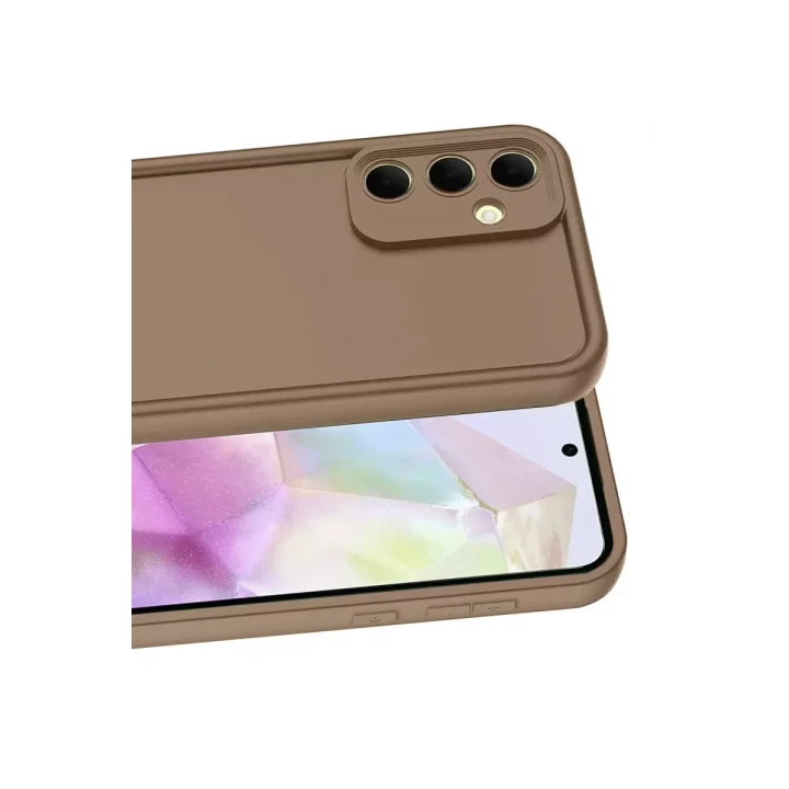 Mey İthalat®  Samsung Galaxy A56 Kılıf Viera Silikon - Kahverengi