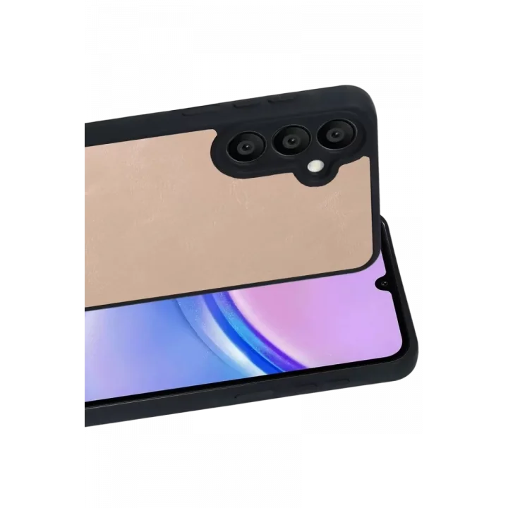 Mey İthalat®  Samsung Galaxy A57 5G Aras Deri Kapak - Pudra