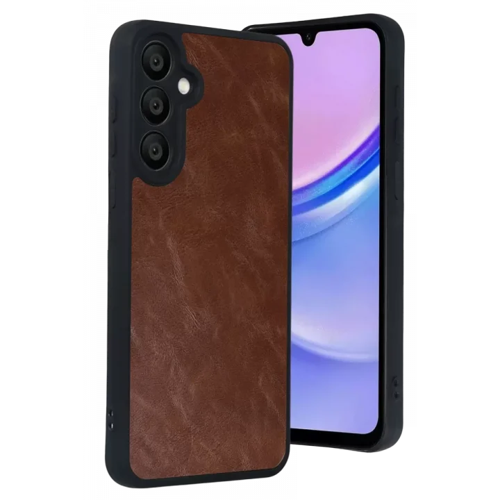 Mey İthalat®  Samsung Galaxy A57 5G Aras Deri Kapak - Taba