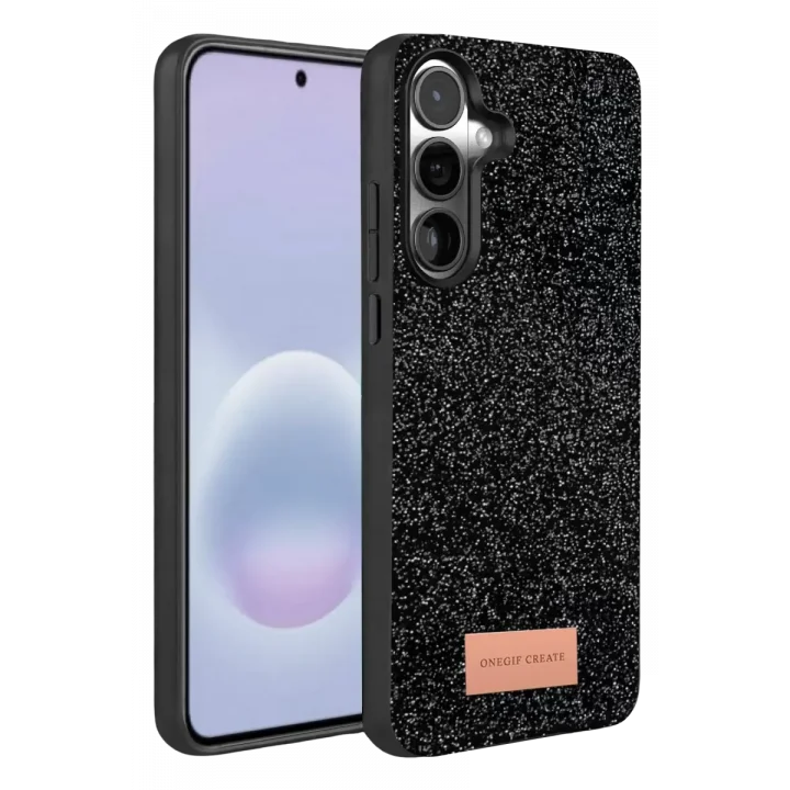 Mey İthalat®  Samsung Galaxy A57 5G Bright Simli Kapak - Siyah