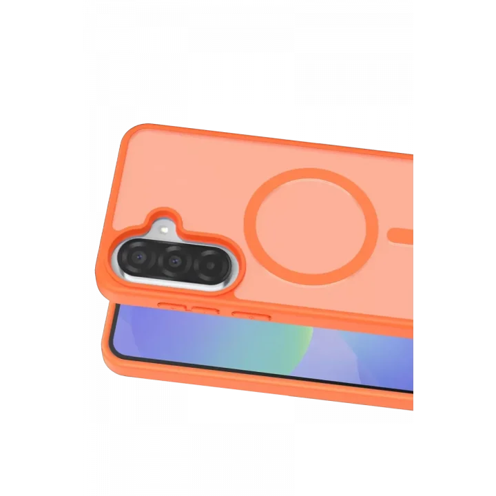 Mey İthalat®  Samsung Galaxy A57 5G Jota Magsafe Kapak - Turuncu