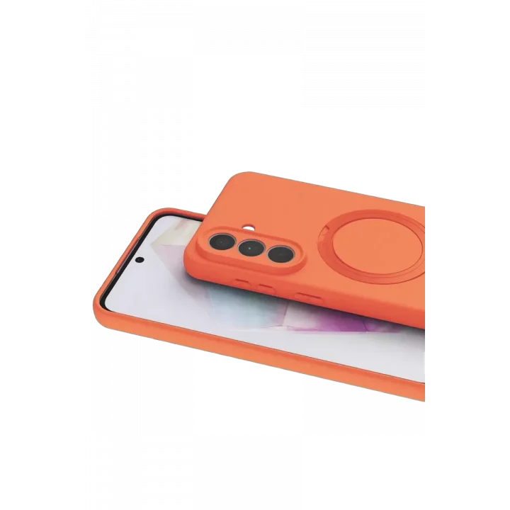Mey İthalat®  Samsung Galaxy A57 5G Regal Magsafe Standlı Kapak - Turuncu