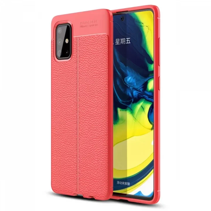 Mey İthalat®  Samsung Galaxy A71 Kılıf Auto Focus Kapak - Kırmızı