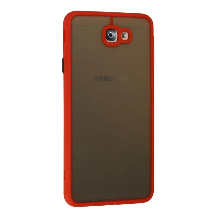Mey İthalat®  Samsung Galaxy J7 Prime Kılıf Montreal Silikon Kapak - Kırmızı
