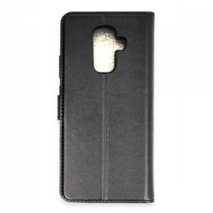 Mey İthalat®  Samsung Galaxy J8 Trend S Plus Kapaklı Kılıf - Siyah