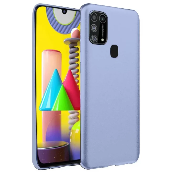 Mey İthalat®  Samsung Galaxy M31 Kılıf Nano içi Kadife Silikon - Lila