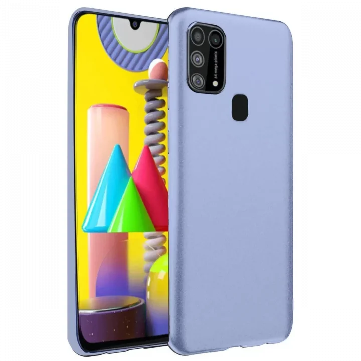 Mey İthalat®  Samsung Galaxy M31 Kılıf Nano içi Kadife Silikon - Lila