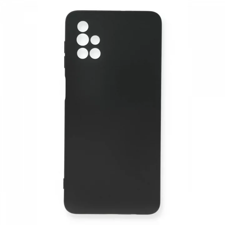 Mey İthalat®  Samsung Galaxy M51 Kılıf Nano içi Kadife Silikon - Siyah