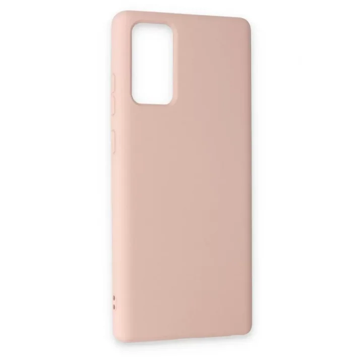 Mey İthalat®  Samsung Galaxy Note 20 Kılıf Nano içi Kadife Silikon - Pudra