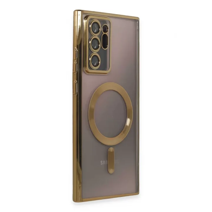 Mey İthalat®  Samsung Galaxy Note 20 Ultra Kılıf Kross Magneticsafe Kapak - Gold