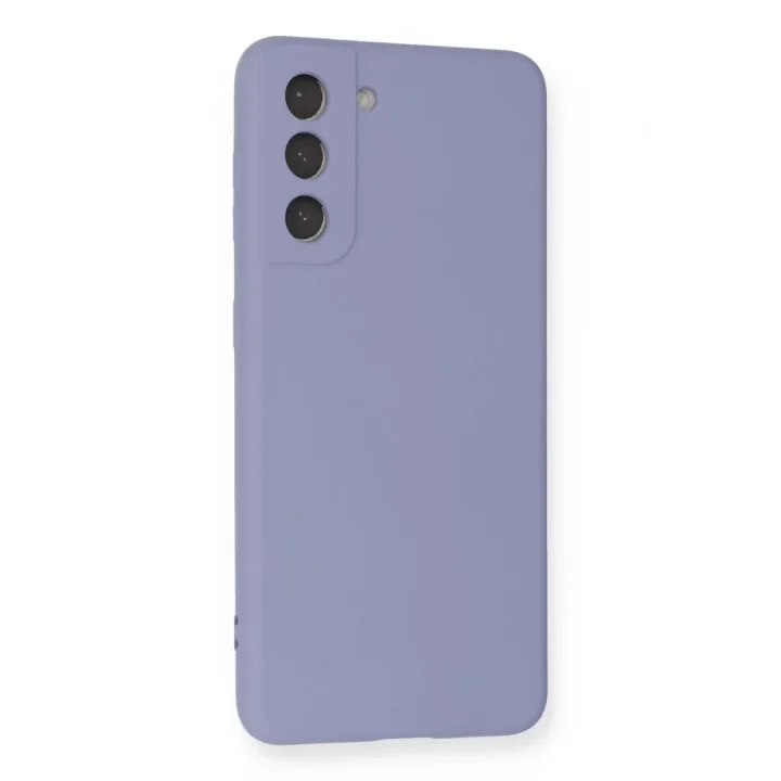 Mey İthalat®  Samsung Galaxy S21 Kılıf Nano içi Kadife Silikon - Lila