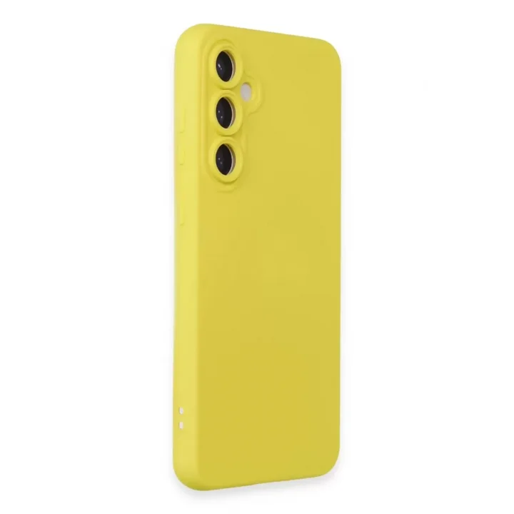 Mey İthalat®  Samsung Galaxy S23 FE Kılıf Nano içi Kadife Silikon - Sarı