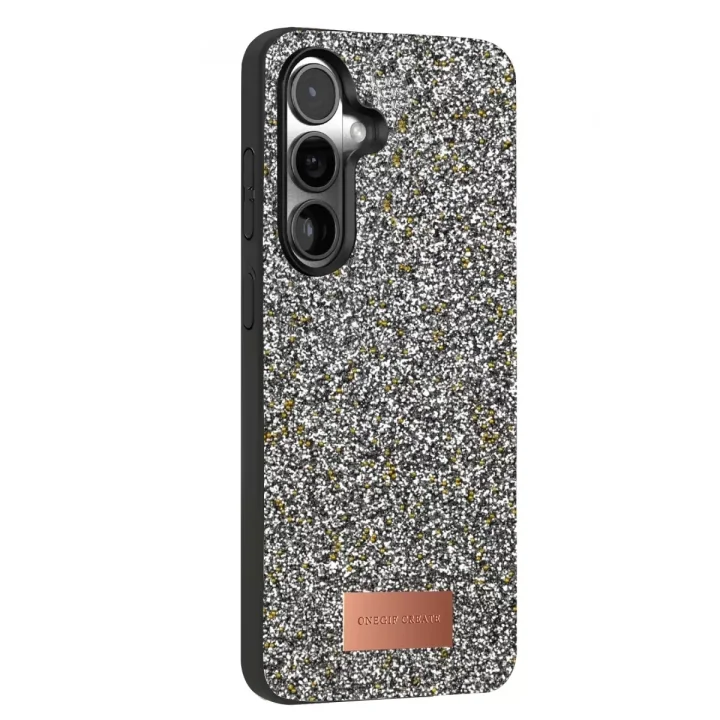 Mey İthalat®  Samsung Galaxy S24 Bright Simli Kapak - Gold