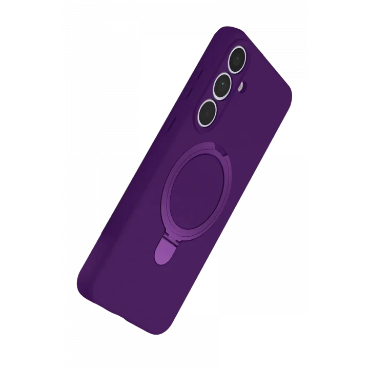 Mey İthalat®  Samsung Galaxy S24 FE Regal Magsafe Standlı Kapak - Derin Mor