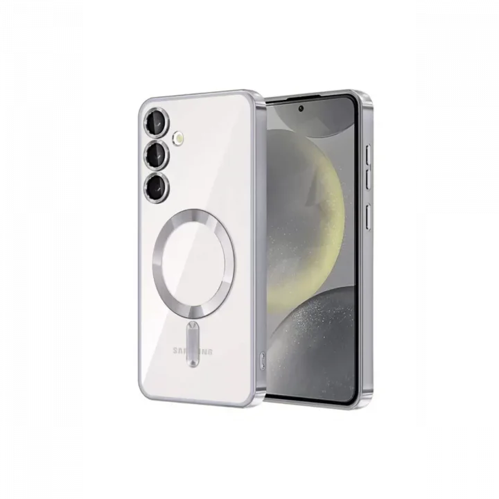 Mey İthalat®  Samsung Galaxy S24 Kılıf Kross Magneticsafe Kapak - Gümüş