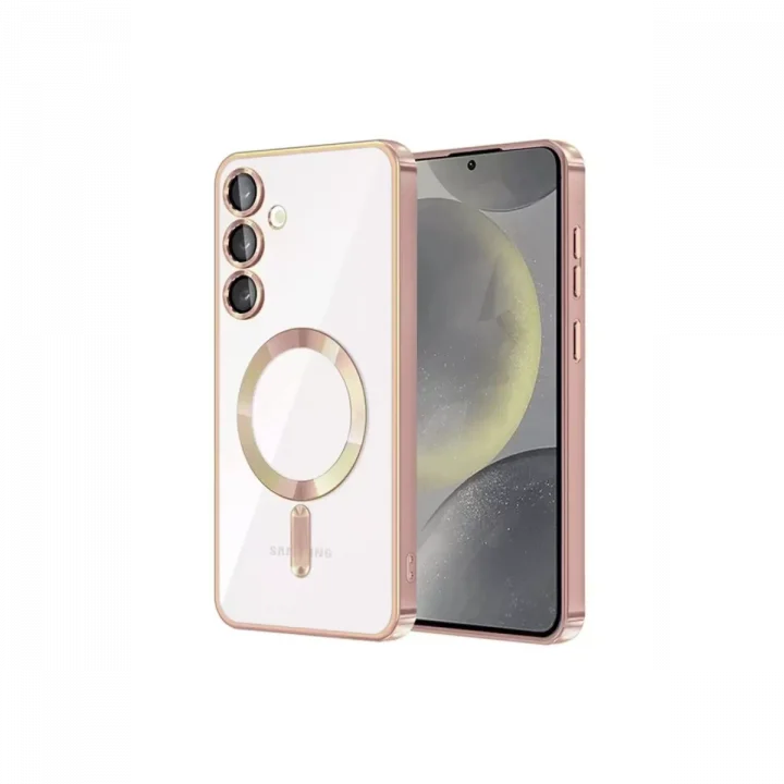 Mey İthalat®  Samsung Galaxy S24 Kılıf Kross Magneticsafe Kapak - Rose