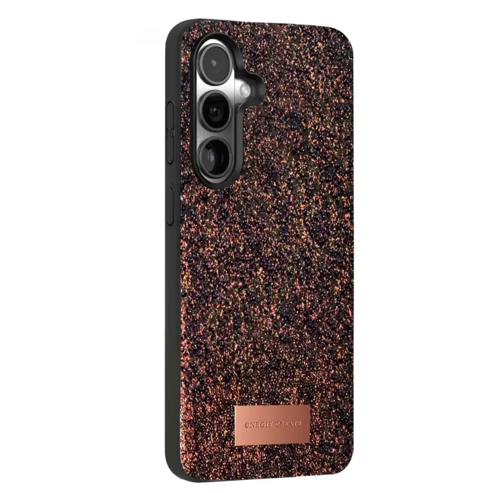 Mey İthalat®  Samsung Galaxy S24 Plus Bright Simli Kapak - Derin Mor