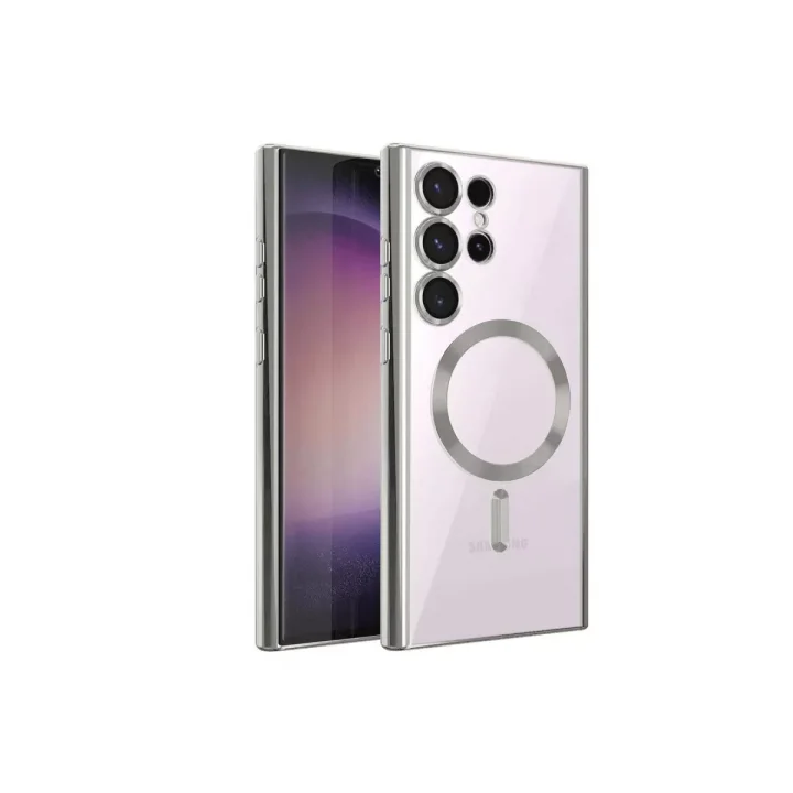 Mey İthalat®  Samsung Galaxy S24 Ultra Kılıf Kross Magneticsafe Kapak - Gümüş