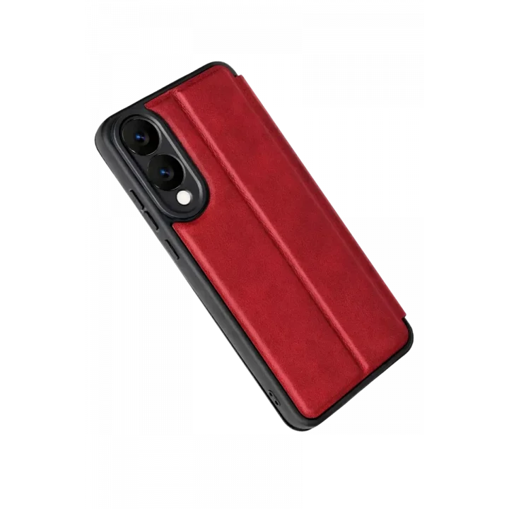 Mey İthalat®  Samsung Galaxy S25 Edge Flip Cover - Kırmızı