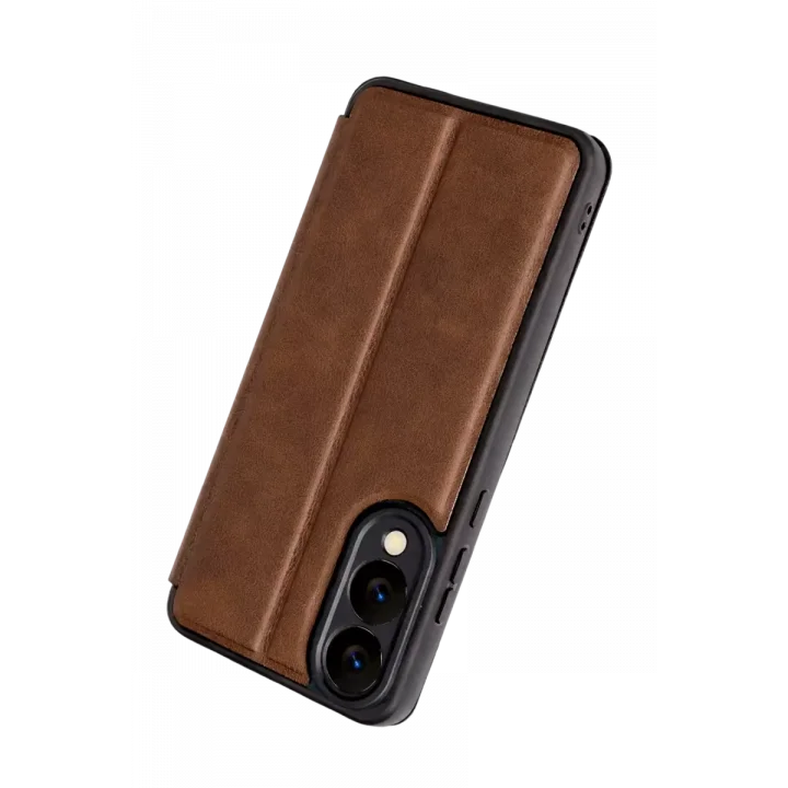 Mey İthalat®  Samsung Galaxy S25 Edge Flip Cover - Taba