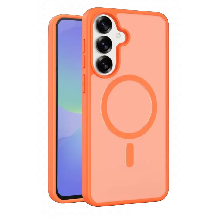 Mey İthalat®  Samsung Galaxy S25 FE Jota Magsafe Kapak - Turuncu