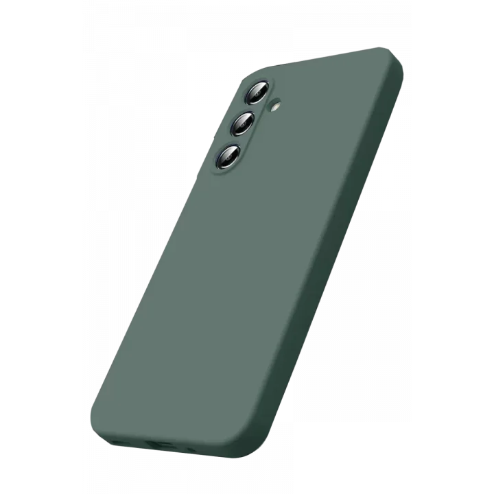 Mey İthalat®  Samsung Galaxy S25 FE Nano içi Kadife Silikon - Koyu Yeşil