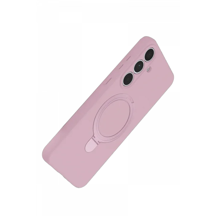 Mey İthalat®  Samsung Galaxy S25 FE Regal Magsafe Standlı Kapak - Açık Pembe