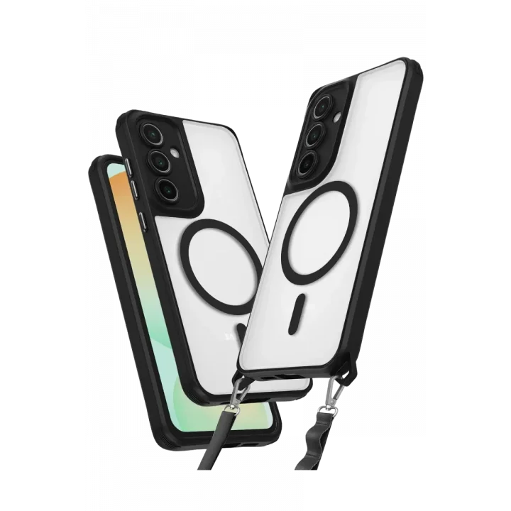Mey İthalat®  Samsung Galaxy S25 Plus Kılıf Enka Magsafe Silikon Kılıf - Siyah