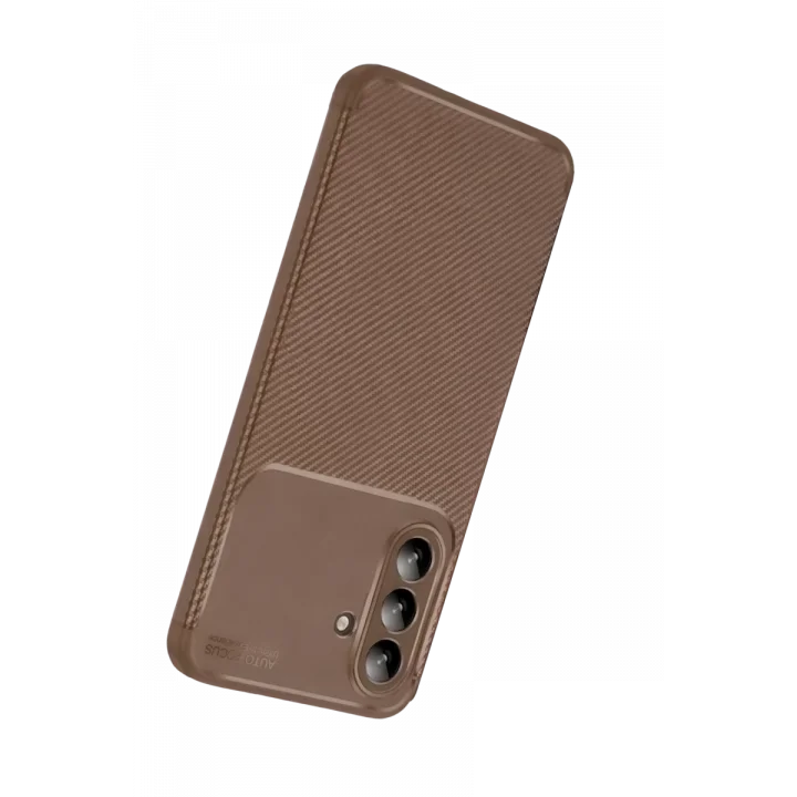 Mey İthalat®  Samsung Galaxy S26 FE Auto Focus Karbon Kapak - Kahverengi