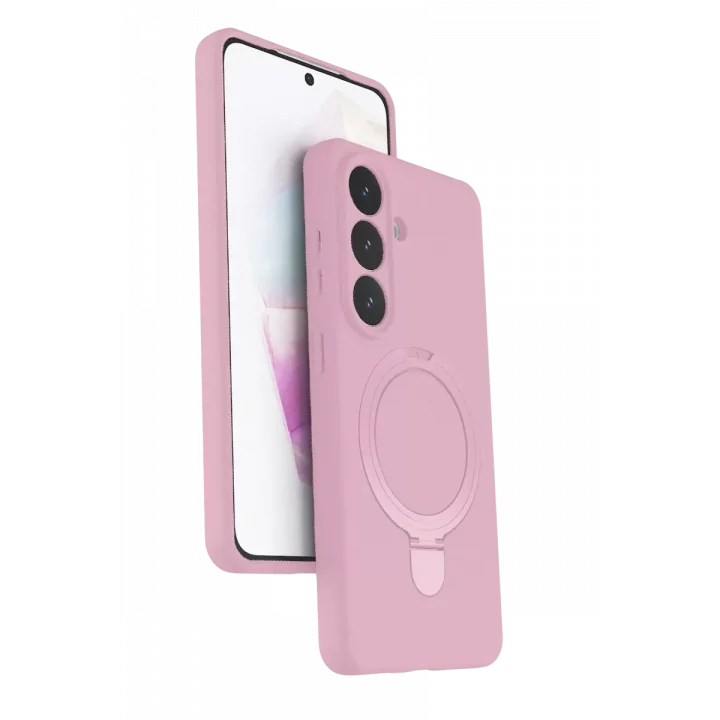 Mey İthalat®  Samsung Galaxy S26 Plus Regal Magsafe Standlı Kapak - Açık Pembe