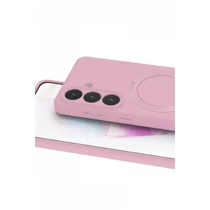 Mey İthalat®  Samsung Galaxy S26 Plus Regal Magsafe Standlı Kapak - Açık Pembe