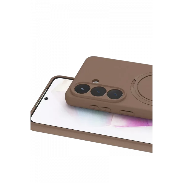 Mey İthalat®  Samsung Galaxy S26 Plus Regal Magsafe Standlı Kapak - Çöl Titanyum